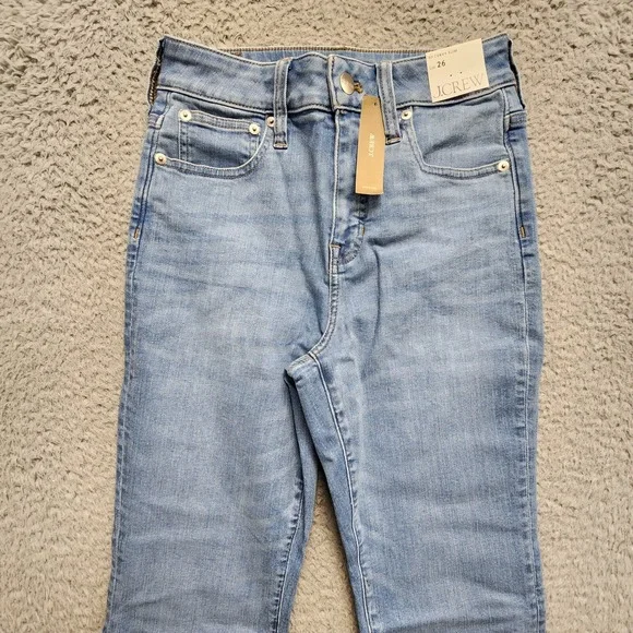 J Crew Slim Straight Jean Curvy Super Stretch Womens 26 Light‎ Wash NEW w/ Tag - Picture 3 of 16